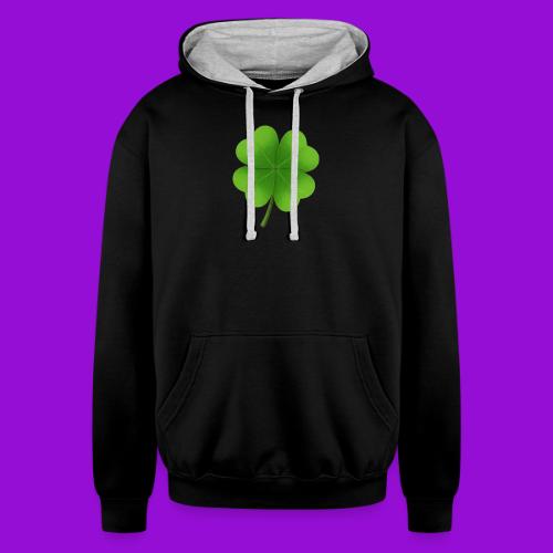 Four leaf clover - Unisex Contrast Hoodie
