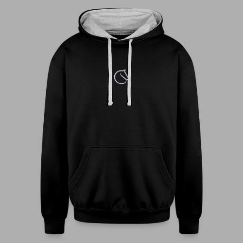 embroidered logo - Unisex Contrast Hoodie