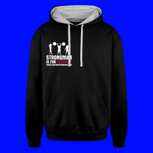 strongman is for everyone - Unisex Contrast Hoodie