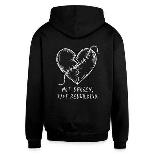 Broken Love Neon Heart - Unisex Contrast Hoodie