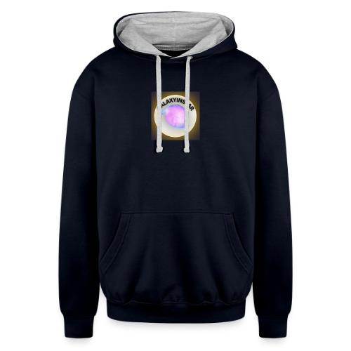 Galaxyinstar Logo With Name - Unisex Contrast Hoodie