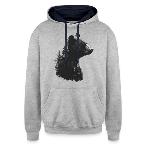 Forest Within the Bear - Unisex Contrast Hoodie