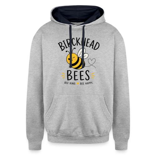 Birckhead Bees Bee Kind Bee Happy - Unisex Contrast Hoodie