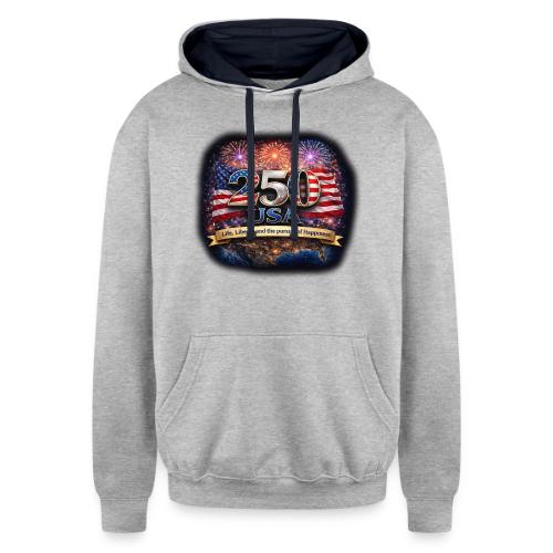 USA 250th Celebration - Unisex Contrast Hoodie