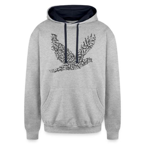 DOVE Peace in FLIGHT - Unisex Contrast Hoodie
