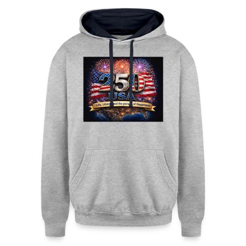 USA 250th Celebration - Unisex Contrast Hoodie