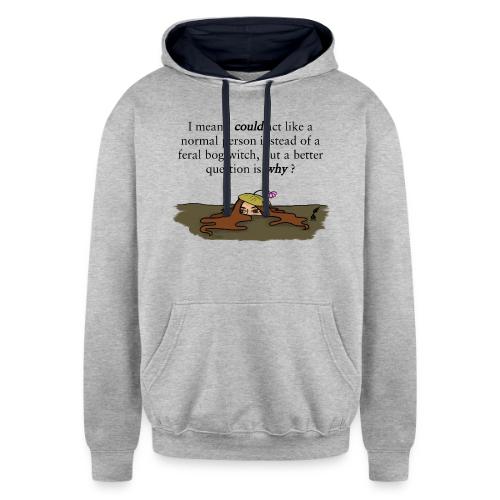 Feral Bog Witch - Unisex Contrast Hoodie