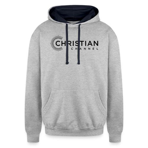 Christian Channel Black - Unisex Contrast Hoodie