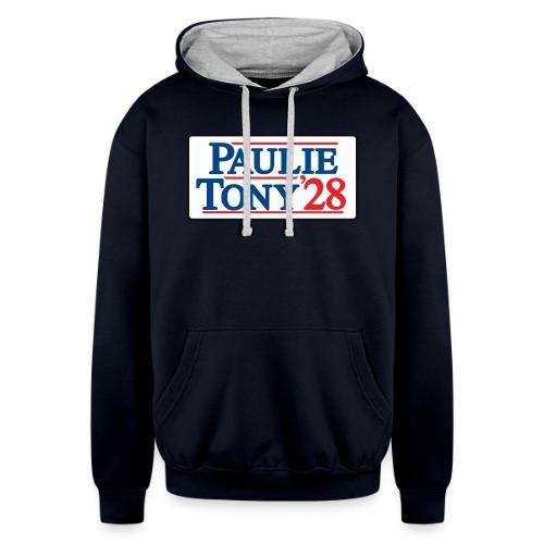 Paulie and Tony for Co-President 2028 - Unisex Contrast Hoodie