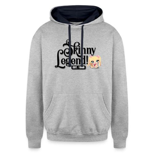 Skinny Legend_onwhite - Unisex Contrast Hoodie
