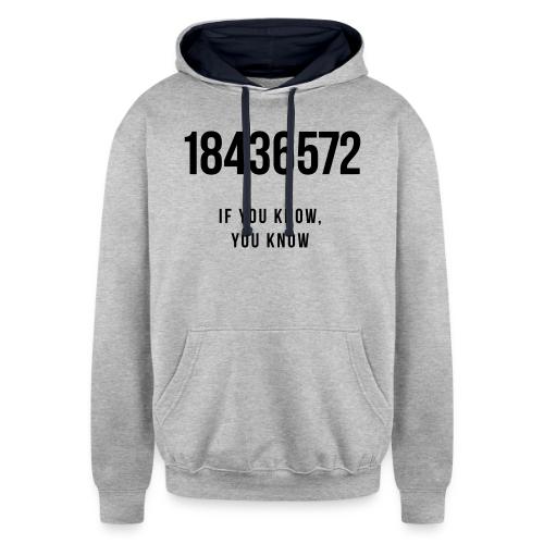 18436572 - If you know, you know - Unisex Contrast Hoodie
