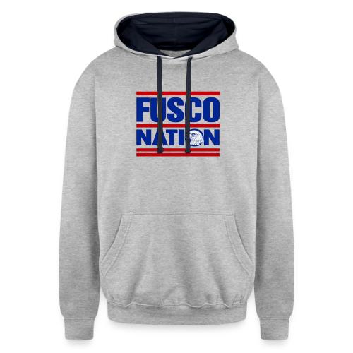 Fusco Nation with Eagle (250th Show Commemorative) - Unisex Contrast Hoodie