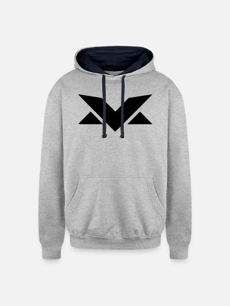 max verstappen - Unisex Contrast Hoodie - heather gray/navy