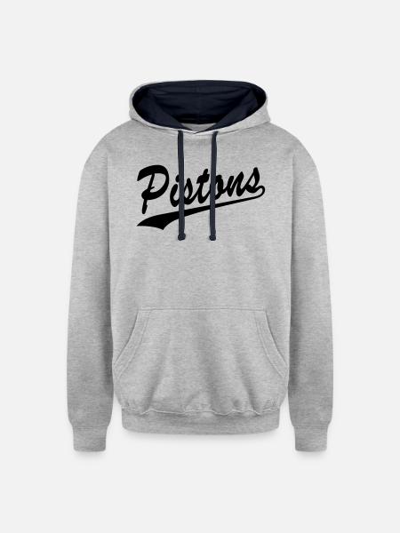 Pistons - Unisex Contrast Hoodie - heather gray/navy