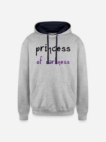Princess of Darkness - Unisex Contrast Hoodie - heather gray/navy