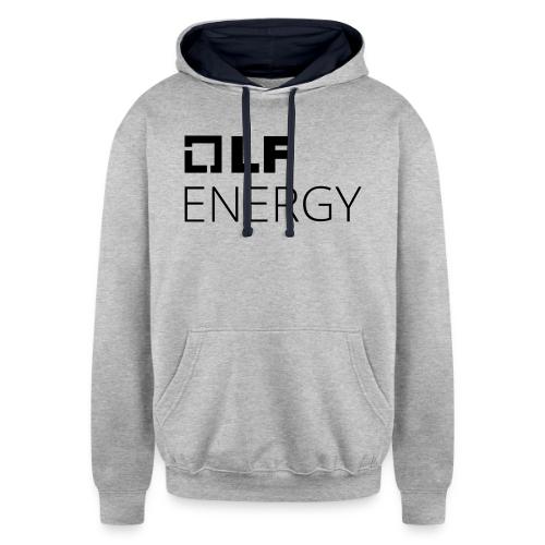LF Energy White Logo Stacked - Unisex Contrast Hoodie