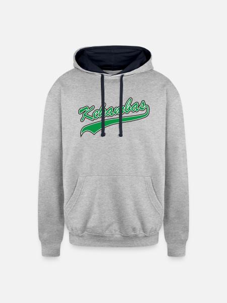 Hard Ball: Kekambas - Unisex Contrast Hoodie - heather gray/navy