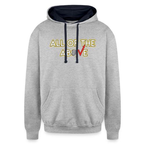 All of the Above Logo - Unisex Contrast Hoodie