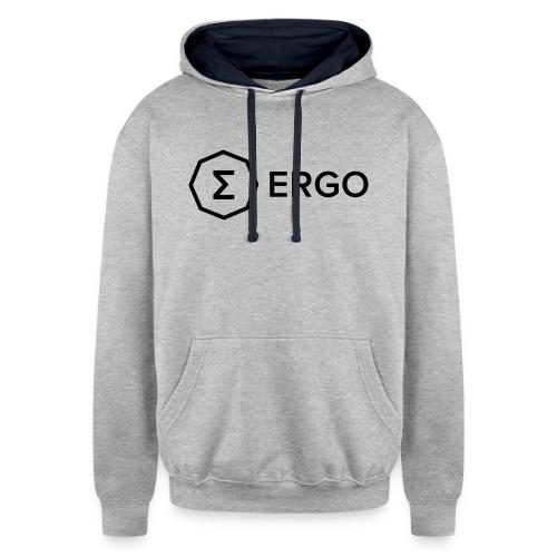 Ergo Symbol with Name - Unisex Contrast Hoodie