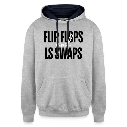 Flip Flops & LS Swaps - Unisex Contrast Hoodie