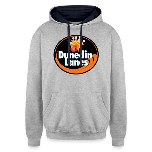 Dunedin Lanes Logo Merchandise - Unisex Contrast Hoodie