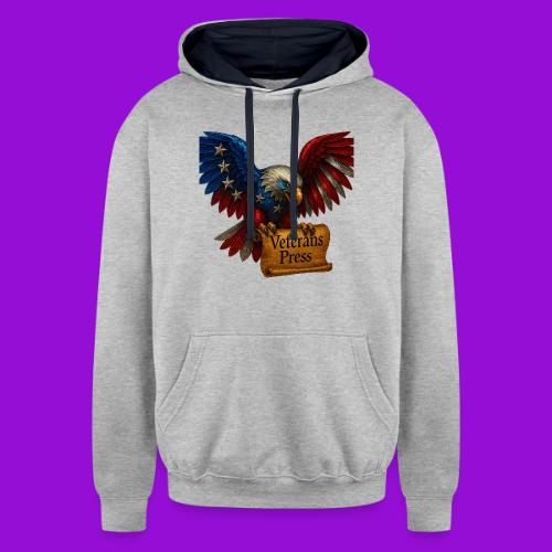 Veterans Press Bald Eagle - Unisex Contrast Hoodie