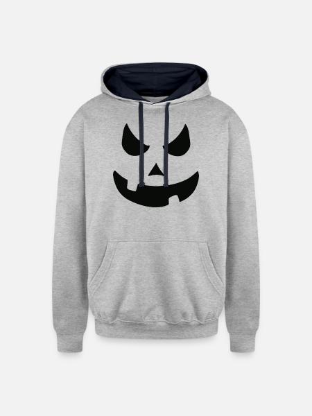 Jack Skellington 1 1 - Unisex Contrast Hoodie - heather gray/navy