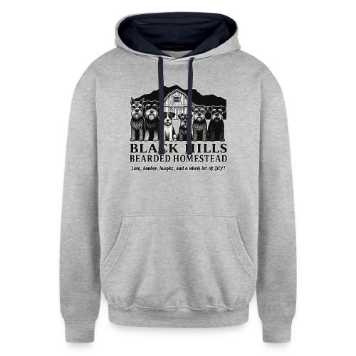 BH Bearded Homestead Logo Merch - Unisex Contrast Hoodie