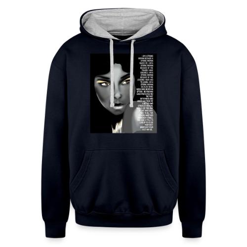 Strong woman - Unisex Contrast Hoodie
