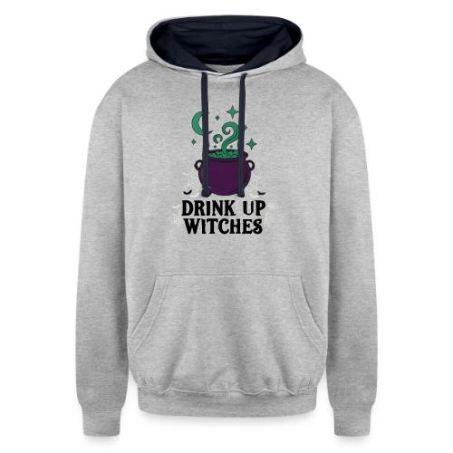 Drink Up Witches t-shirt - Unisex Contrast Hoodie