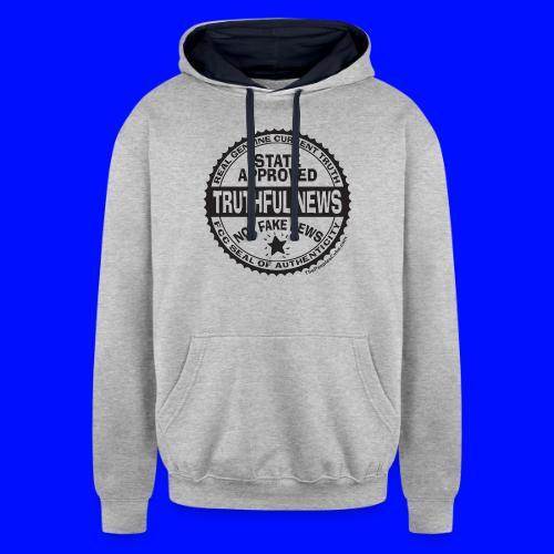 Truthful News FCC Seal - Unisex Contrast Hoodie