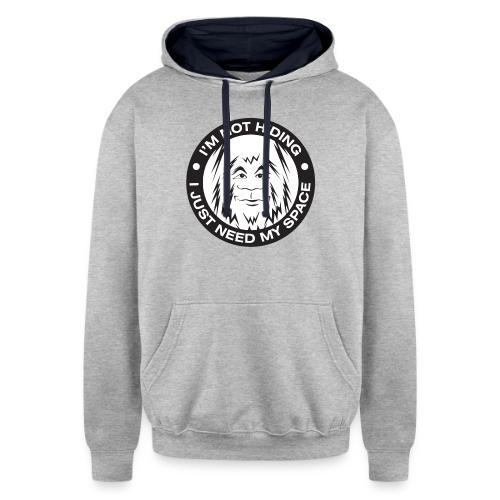 Bigfoot Needs Space - Unisex Contrast Hoodie