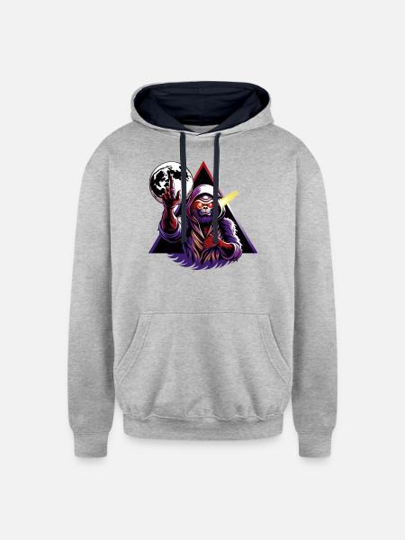 IlluminET54 - Unisex Contrast Hoodie - heather gray/navy