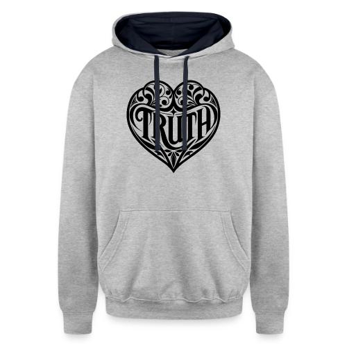 TRUTH in HEART - Unisex Contrast Hoodie