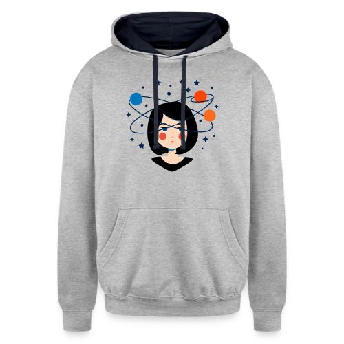 Spaced Out Girl – Mouse Pad - Unisex Contrast Hoodie