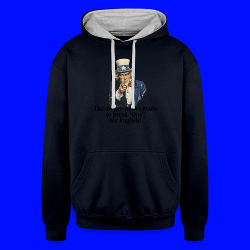 Uncle Sam - Finger - Unisex Contrast Hoodie