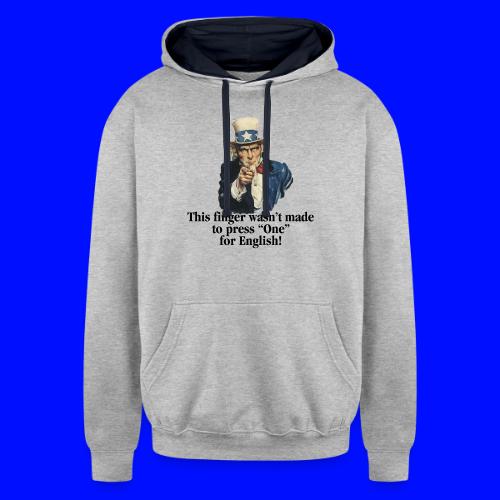Uncle Sam - Finger - Unisex Contrast Hoodie