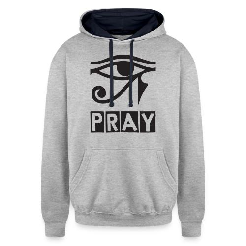 EYE PRAY DSGN TRNSP - Unisex Contrast Hoodie