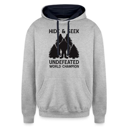 Hide and Seek Champ! - Unisex Contrast Hoodie
