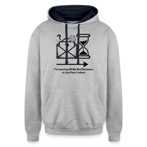 Last Year's Inbox T-Shirt - Unisex Contrast Hoodie