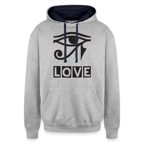 EYE LOVE DSGN TRNSP - Unisex Contrast Hoodie