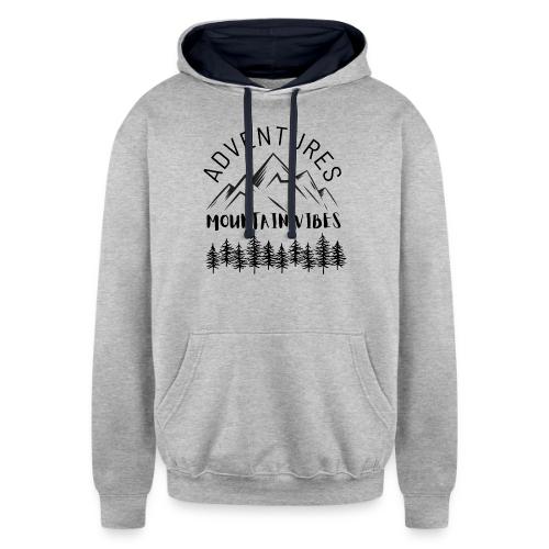 Adventures Mountain Vibes - Unisex Contrast Hoodie