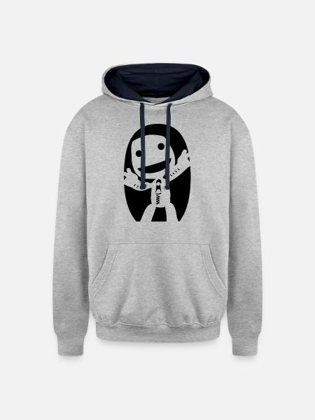 Little Big Planet - Unisex Contrast Hoodie - heather gray/navy