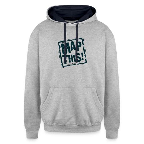 MapThis! Black Stamp Logo - Unisex Contrast Hoodie