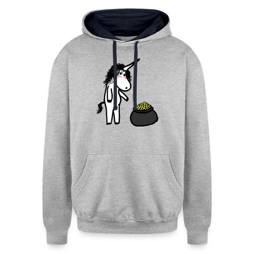 The gold of the unicorn - Unisex Contrast Hoodie