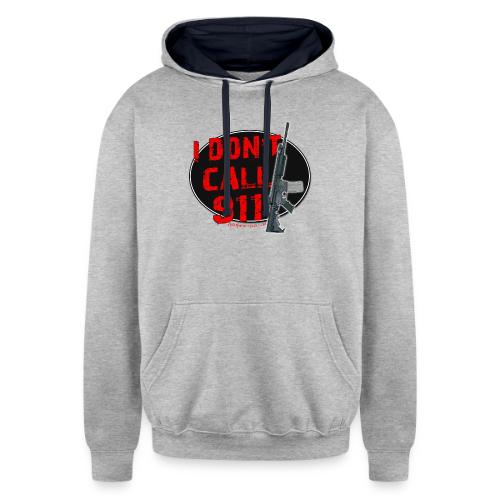 I Don't Call 911 - AR-15 Version - Unisex Contrast Hoodie