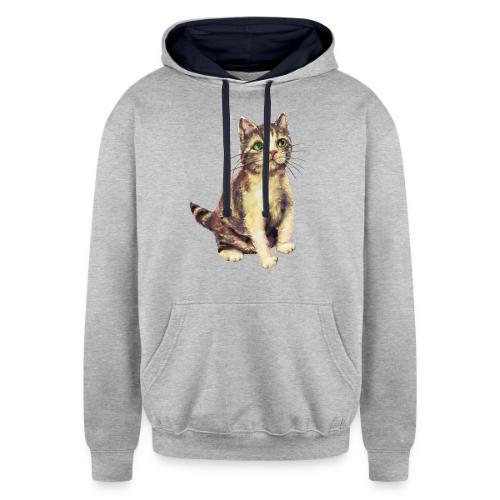 Cat - Unisex Contrast Hoodie