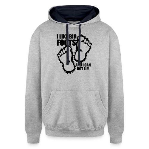 BIG FOOTS don't lie - Unisex Contrast Hoodie