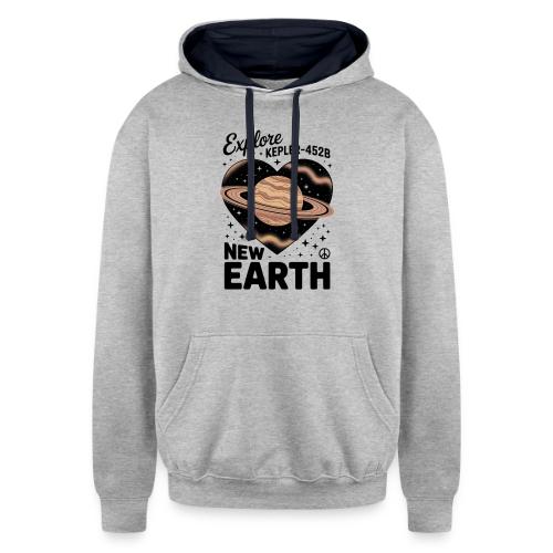 Explore Kepler-452b – New Earth Adventure - Unisex Contrast Hoodie