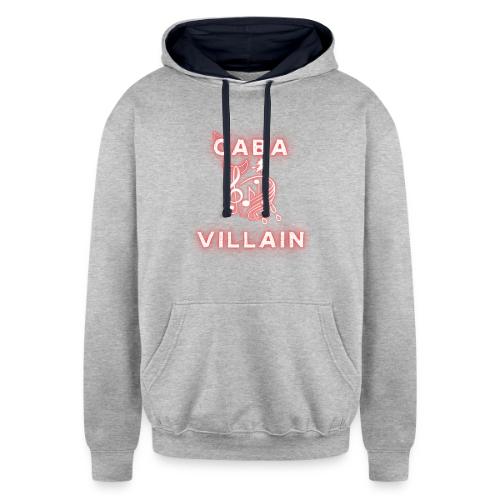 CabaVillain - Black Text - Unisex Contrast Hoodie